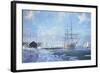 Shipbuilding Along the Kennebec-Geoff Hunt-Framed Art Print