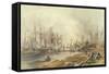 Shipbuilding at Limehouse, 1840-William Parrott-Framed Stretched Canvas