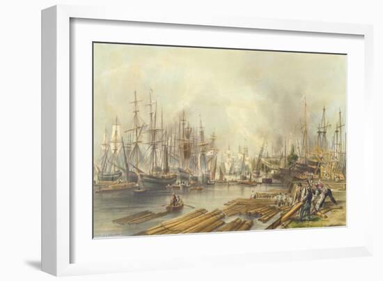 Shipbuilding at Limehouse, 1840-William Parrott-Framed Giclee Print