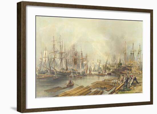 Shipbuilding at Limehouse, 1840-William Parrott-Framed Giclee Print