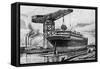 Shipbuilding in WW1-Charles J De Lacy-Framed Stretched Canvas