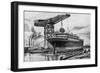 Shipbuilding in WW1-Charles J De Lacy-Framed Art Print