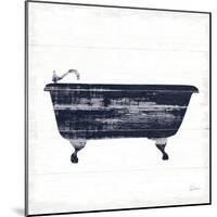 Shiplap Bath I Navy-Sue Schlabach-Mounted Art Print