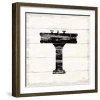 Shiplap Bath II-Sue Schlabach-Framed Art Print