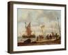 Shipping at Anchor-Abraham Storck-Framed Giclee Print