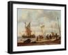 Shipping at Anchor-Abraham Storck-Framed Giclee Print