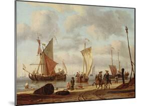 Shipping at Anchor-Abraham Storck-Mounted Giclee Print
