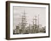 Shipping at East River Docks, New York-null-Framed Photo