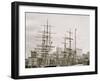 Shipping at East River Docks, New York-null-Framed Photo