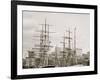 Shipping at East River Docks, New York-null-Framed Photo