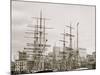 Shipping at East River Docks, New York-null-Mounted Photo