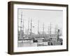 Shipping at East River Docks, New York-null-Framed Photo