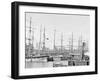 Shipping at East River Docks, New York-null-Framed Photo