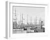 Shipping at East River Docks, New York-null-Framed Photo