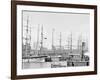 Shipping at East River Docks, New York-null-Framed Photo
