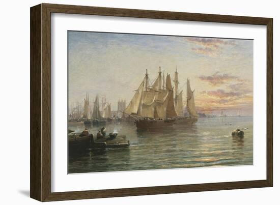 Shipping Below Hull, Evening-Arthur J. Meadows-Framed Giclee Print