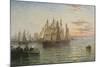 Shipping Below Hull, Evening-Arthur J. Meadows-Mounted Giclee Print