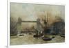 Shipping by Tower Bridge, London, England-Charles Dixon-Framed Giclee Print