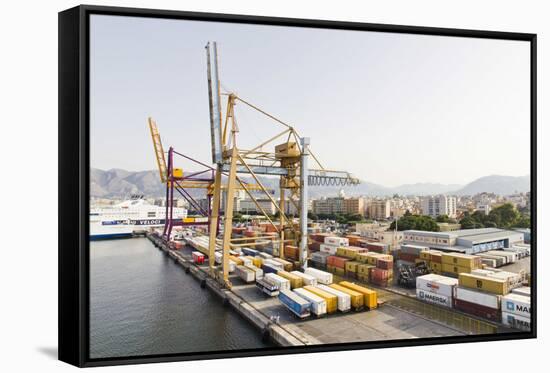 Shipping Containers in Palermo-lachris77-Framed Stretched Canvas