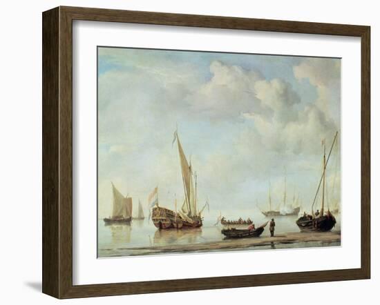 Shipping in a Calm-Willem Van De Velde The Younger-Framed Giclee Print