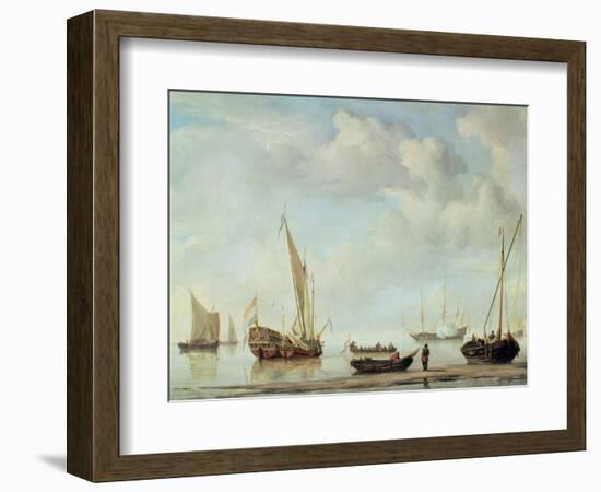 Shipping in a Calm-Willem Van De Velde The Younger-Framed Giclee Print