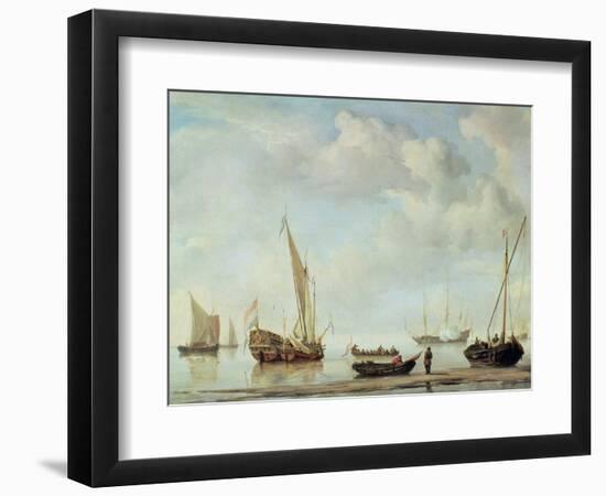 Shipping in a Calm-Willem Van De Velde The Younger-Framed Giclee Print