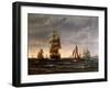 Shipping in a Choppy Sea, 1850-Wilhelm Melbye-Framed Giclee Print