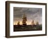 Shipping in a Choppy Sea, 1850-Wilhelm Melbye-Framed Giclee Print