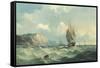 Shipping in a High Sea-John Henry Claude Wilson-Framed Stretched Canvas