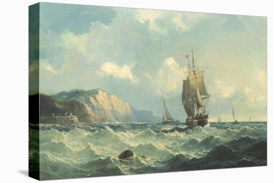 Shipping in a High Sea-John Henry Claude Wilson-Stretched Canvas