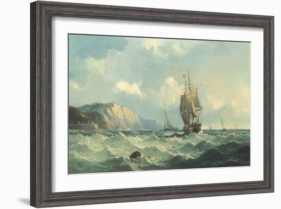 Shipping in a High Sea-John Henry Claude Wilson-Framed Giclee Print