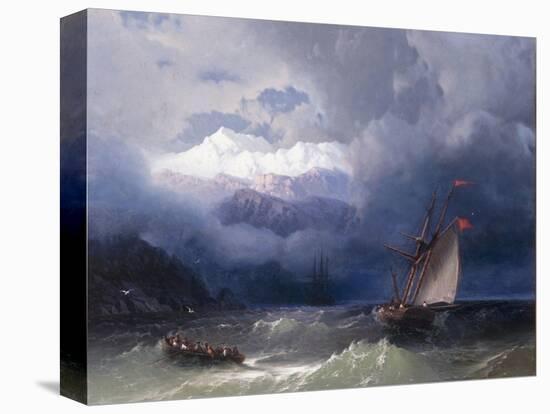 Shipping in Stormy Seas, 1868-Ivan Konstantinovich Aivazovsky-Stretched Canvas