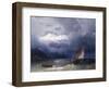 Shipping in Stormy Seas, 1868-Ivan Konstantinovich Aivazovsky-Framed Premium Giclee Print