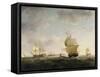 Shipping in the English Channel, c.1755-Charles Brooking-Framed Stretched Canvas