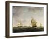 Shipping in the English Channel, c.1755-Charles Brooking-Framed Giclee Print