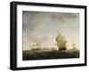 Shipping in the English Channel, c.1755-Charles Brooking-Framed Giclee Print