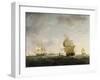 Shipping in the English Channel, c.1755-Charles Brooking-Framed Giclee Print