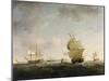 Shipping in the English Channel, c.1755-Charles Brooking-Mounted Giclee Print