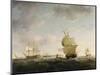 Shipping in the English Channel, c.1755-Charles Brooking-Mounted Giclee Print