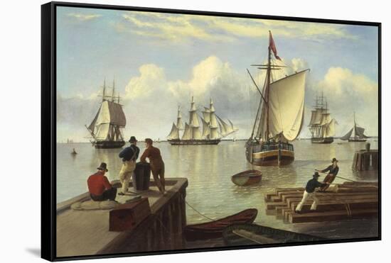 Shipping in the Humber-John Of Hull Ward-Framed Stretched Canvas