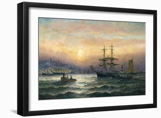 Shipping in the Mouth of the Medway, Evening-Charles Thorneley-Framed Giclee Print