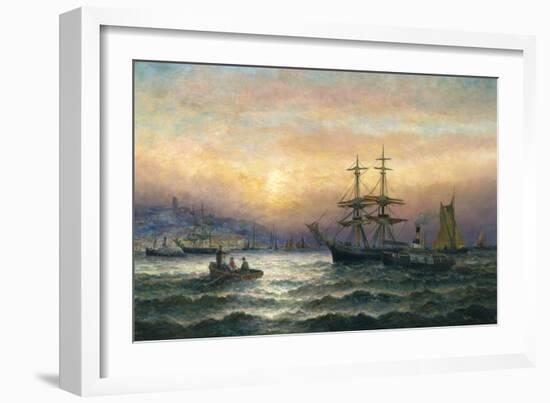 Shipping in the Mouth of the Medway, Evening-Charles Thorneley-Framed Giclee Print