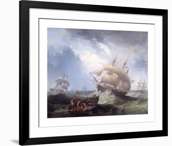 Shipping in the Open Sea-James Wilson Carmichael-Framed Premium Giclee Print