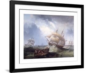 Shipping in the Open Sea-James Wilson Carmichael-Framed Premium Giclee Print