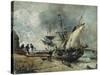 Shipping in the Orwell, Near Ipswich-John Constable-Stretched Canvas