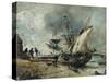 Shipping in the Orwell, Near Ipswich-John Constable-Stretched Canvas