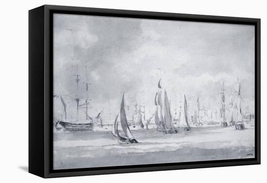 Shipping in the Thames-John Constable-Framed Stretched Canvas