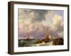 Shipping off a Jetty. 1852-Hermanus Koekkoek-Framed Giclee Print