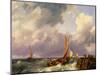 Shipping off a Jetty. 1852-Hermanus Koekkoek-Mounted Giclee Print