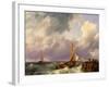 Shipping off a Jetty. 1852-Hermanus Koekkoek-Framed Giclee Print